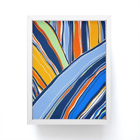 DorisciciArt autumn stripes Framed Mini Art Print