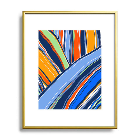 DorisciciArt autumn stripes Metal Framed Art Print