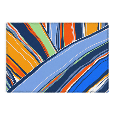 DorisciciArt autumn stripes Outdoor Rug