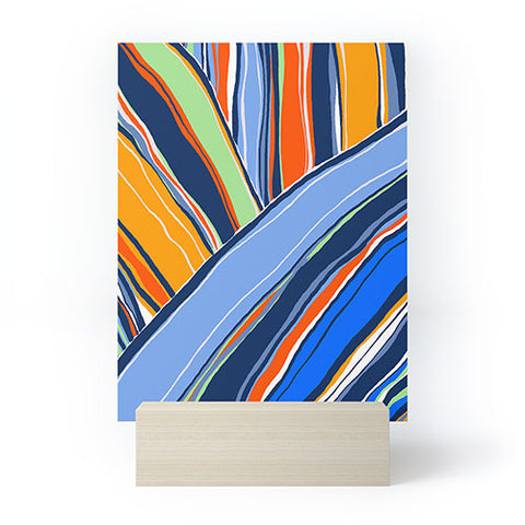 DorisciciArt autumn stripes Mini Art Print