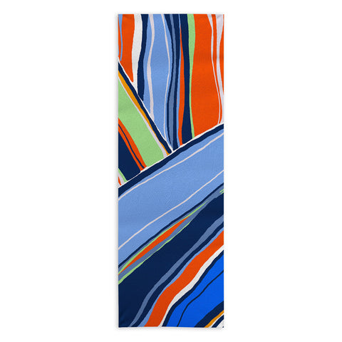 DorisciciArt autumn stripes Yoga Towel