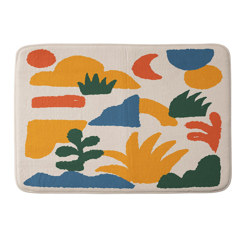 DorisciciArt boho forest Memory Foam Bath Mat