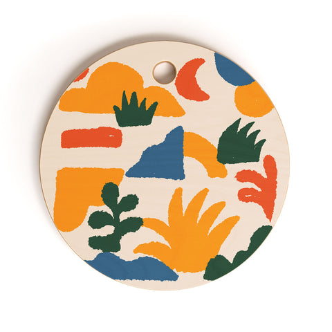 DorisciciArt boho forest Cutting Board Round