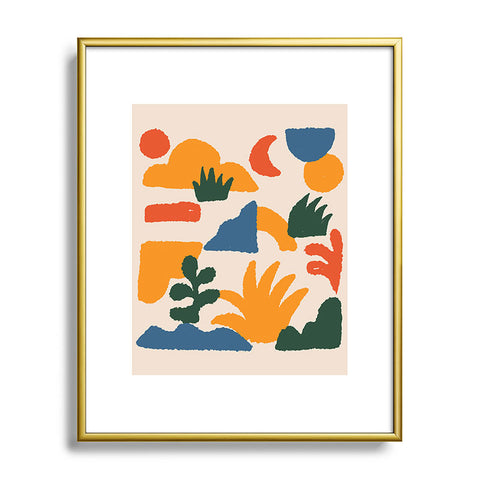 DorisciciArt boho forest Metal Framed Art Print