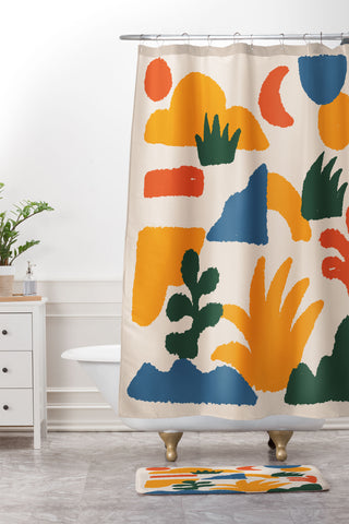 DorisciciArt boho forest Shower Curtain And Mat