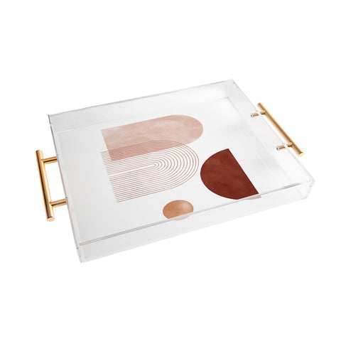 DorisciciArt Boho rainbow b Acrylic Tray