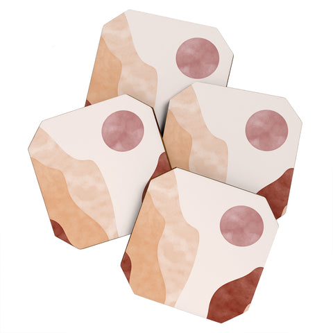 DorisciciArt boho sunrise Coaster Set