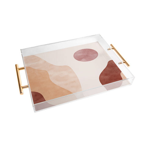 DorisciciArt boho sunrise Acrylic Tray