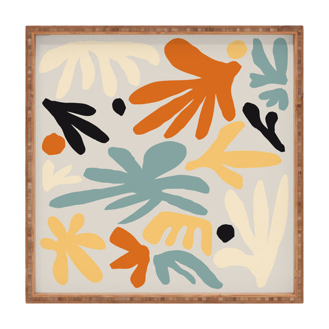 DorisciciArt Botanic market beige Square Tray