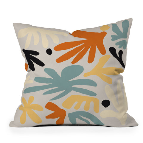 DorisciciArt Botanic market beige Throw Pillow