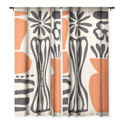 DorisciciArt calming plants Sheer Non Repeat