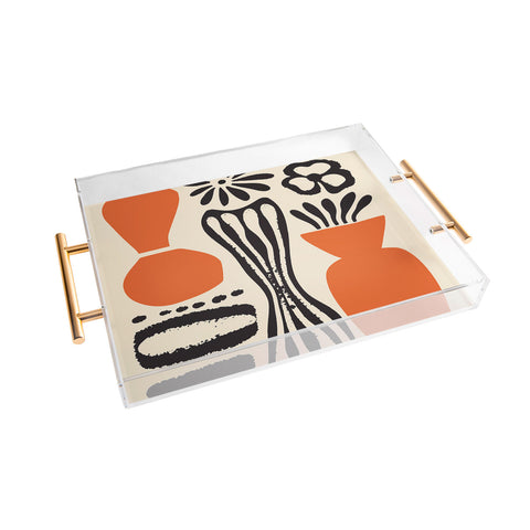 DorisciciArt calming plants Acrylic Tray