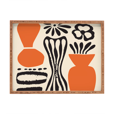 DorisciciArt calming plants Rectangular Tray