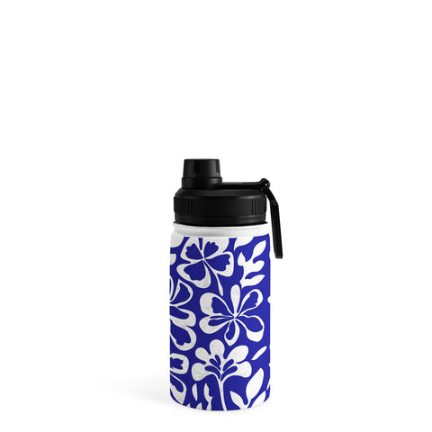 DorisciciArt Indigo boho floral Water Bottle
