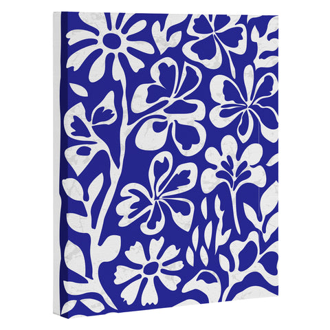 DorisciciArt Indigo boho floral Art Canvas