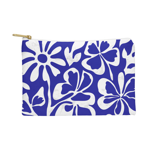 DorisciciArt Indigo boho floral Pouch