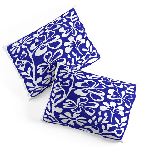 DorisciciArt Indigo boho floral Pillow Shams