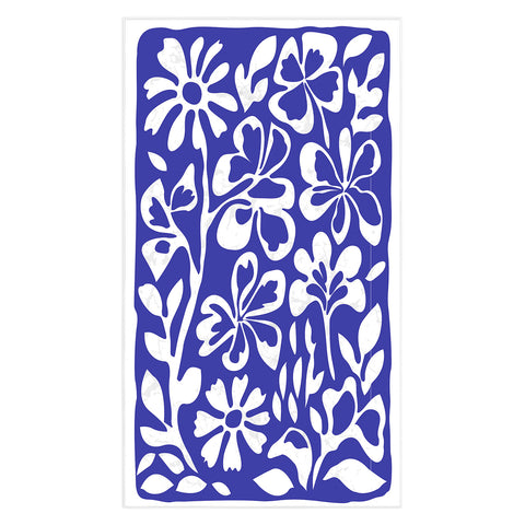 DorisciciArt Indigo boho floral Tablecloth