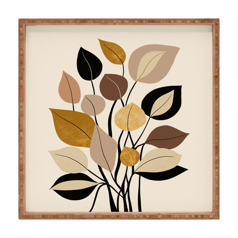 DorisciciArt Leaf collection Square Tray