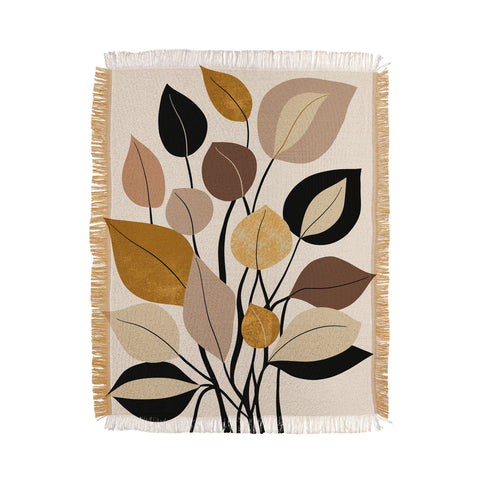 DorisciciArt Leaf collection Throw Blanket