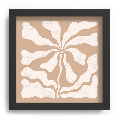 DorisciciArt Mid Century Modern Floral C Recessed Framing Square