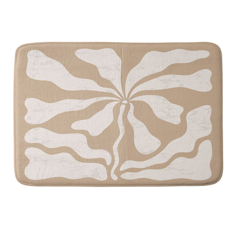 DorisciciArt Mid Century Modern Floral C Memory Foam Bath Mat