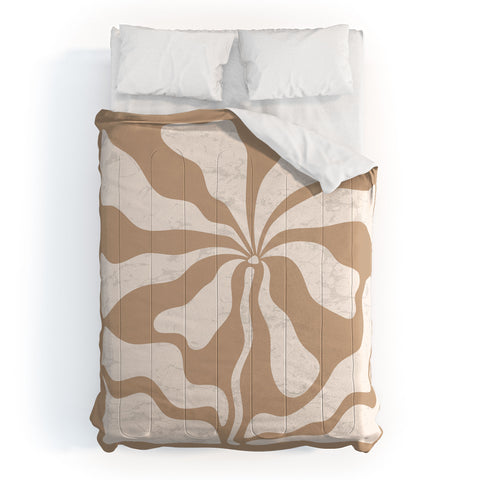 DorisciciArt Mid Century Modern Floral C Comforter