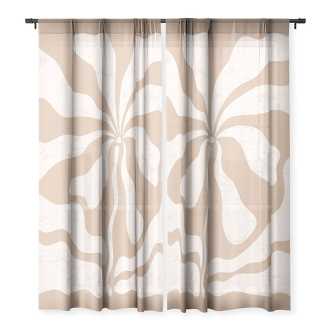 DorisciciArt Mid Century Modern Floral C Sheer Non Repeat