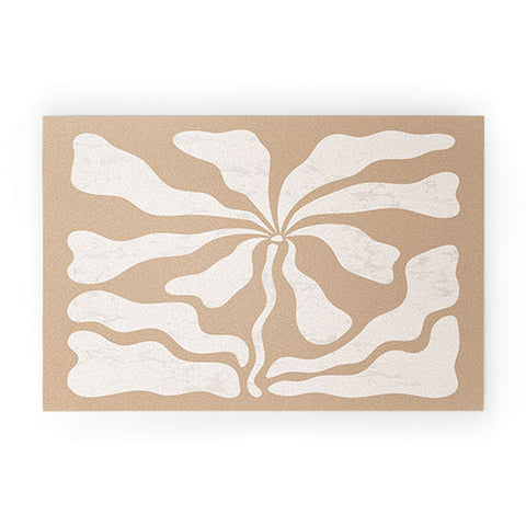 DorisciciArt Mid Century Modern Floral C Welcome Mat