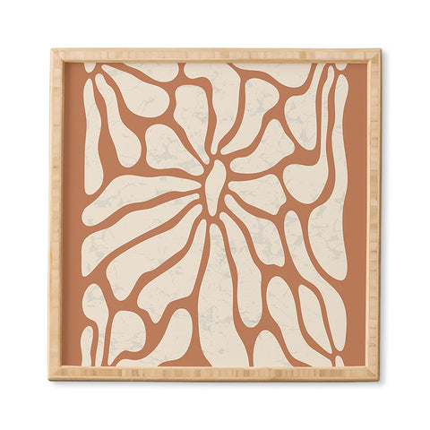 DorisciciArt Mid Century Modern Floral D Framed Wall Art