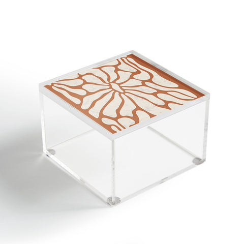 DorisciciArt Mid Century Modern Floral D Acrylic Box