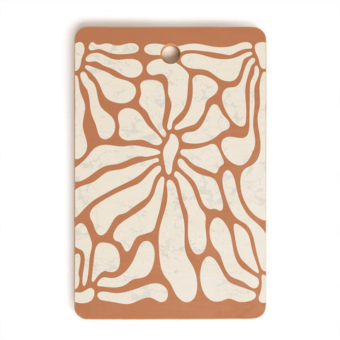 DorisciciArt Mid Century Modern Floral D Cutting Board Rectangle