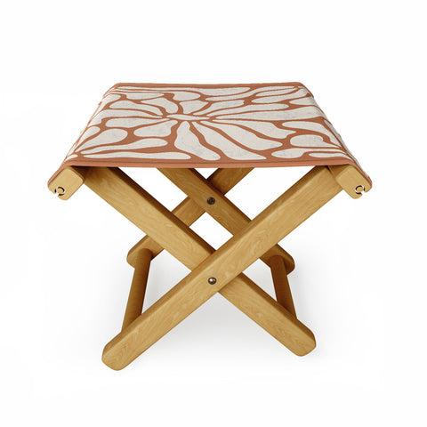 DorisciciArt Mid Century Modern Floral D Folding Stool