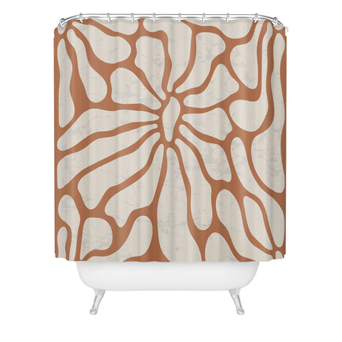 DorisciciArt Mid Century Modern Floral D Shower Curtain