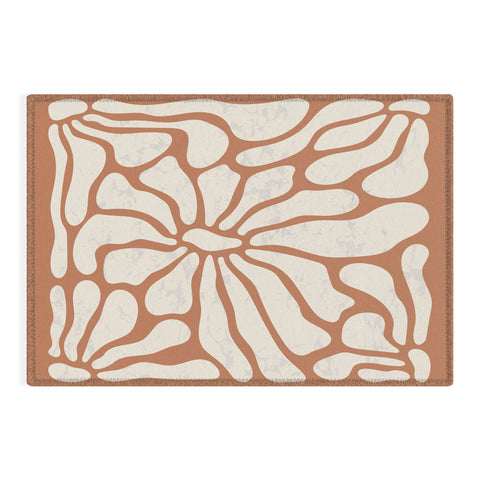 DorisciciArt Mid Century Modern Floral D Outdoor Rug