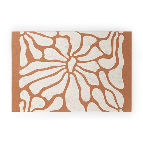 DorisciciArt Mid Century Modern Floral D Welcome Mat