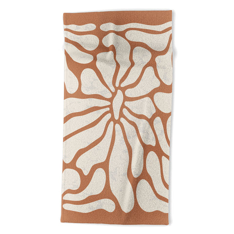 DorisciciArt Mid Century Modern Floral D Beach Towel