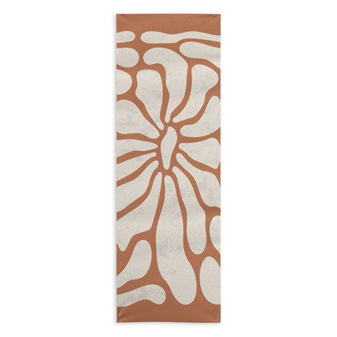 DorisciciArt Mid Century Modern Floral D Yoga Towel