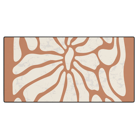 DorisciciArt Mid Century Modern Floral D Desk Mat