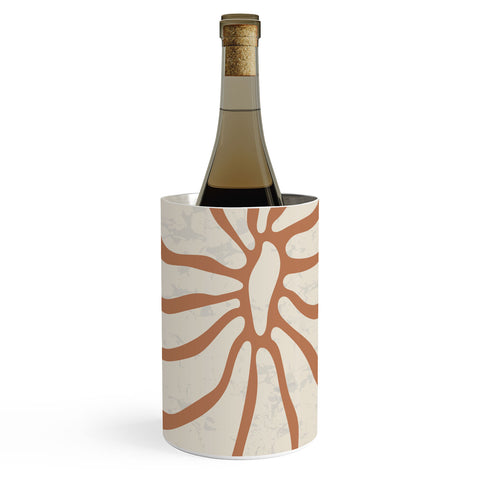 DorisciciArt Mid Century Modern Floral D Wine Chiller