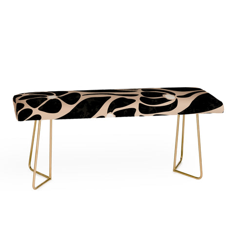 DorisciciArt Mid Century Modern Floral F Bench