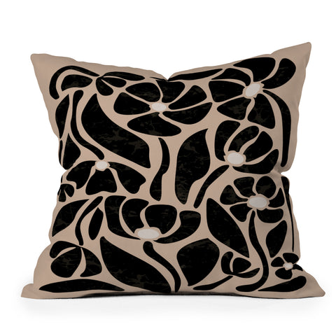 DorisciciArt Mid Century Modern Floral F Throw Pillow Havenly