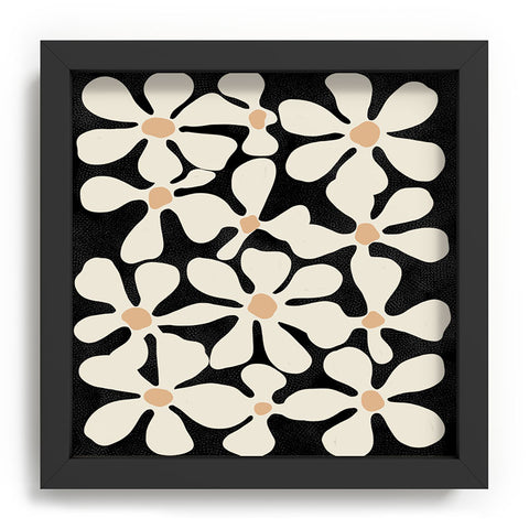 DorisciciArt Midnight Bohemian Floral Recessed Framing Square