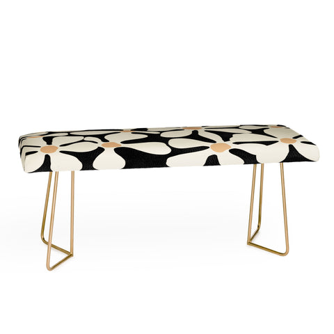 DorisciciArt Midnight Bohemian Floral Bench