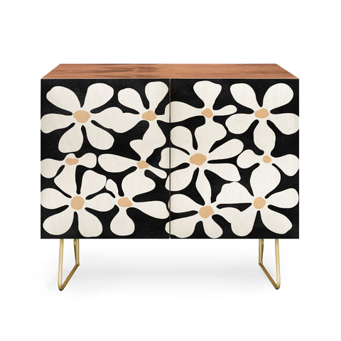 DorisciciArt Midnight Bohemian Floral Credenza