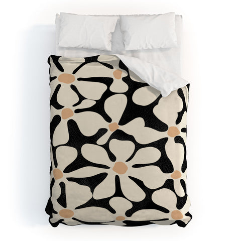 DorisciciArt Midnight Bohemian Floral Duvet Cover