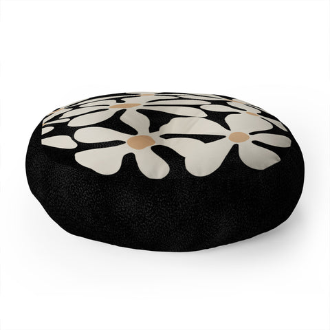 DorisciciArt Midnight Bohemian Floral Floor Pillow Round