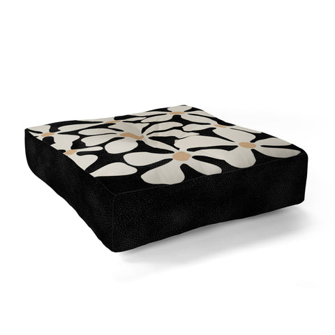DorisciciArt Midnight Bohemian Floral Floor Pillow Square