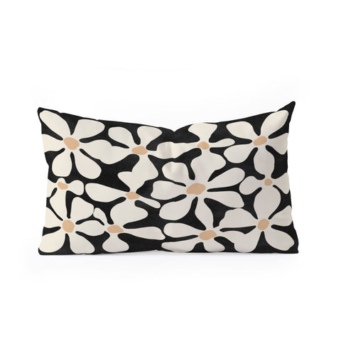 DorisciciArt Midnight Bohemian Floral Oblong Throw Pillow