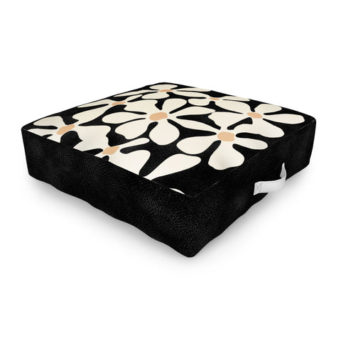 DorisciciArt Midnight Bohemian Floral Outdoor Floor Cushion